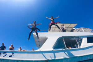 2階から飛び込み