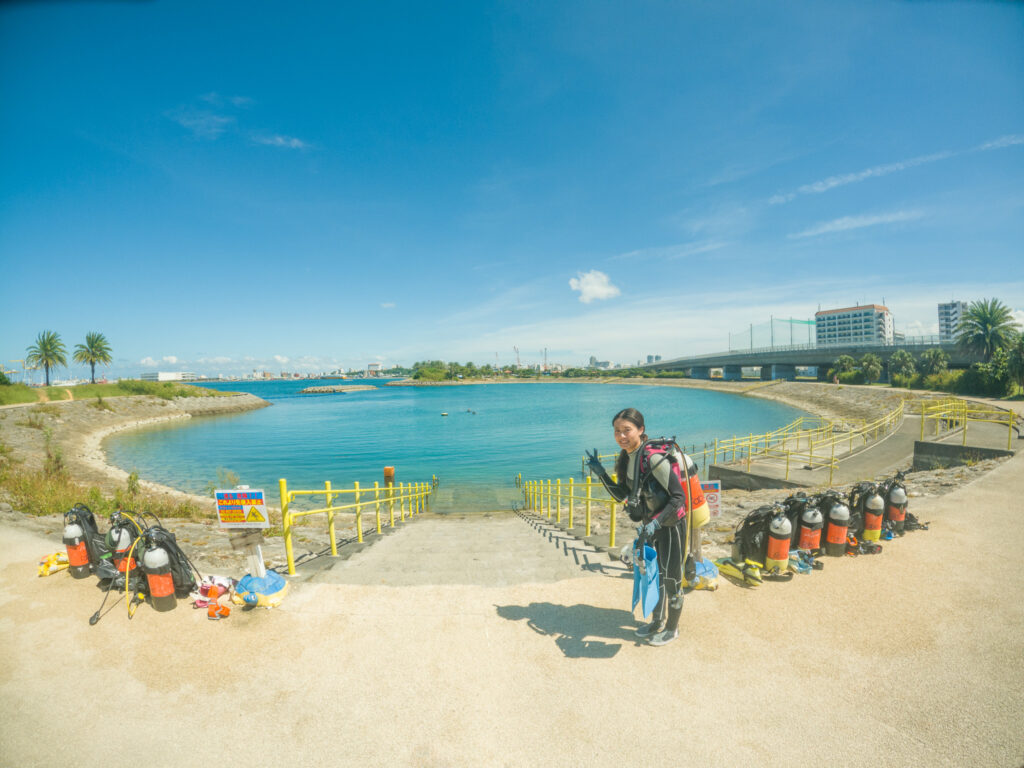 すっきりとした青空！
とても上手に１日目終了しました