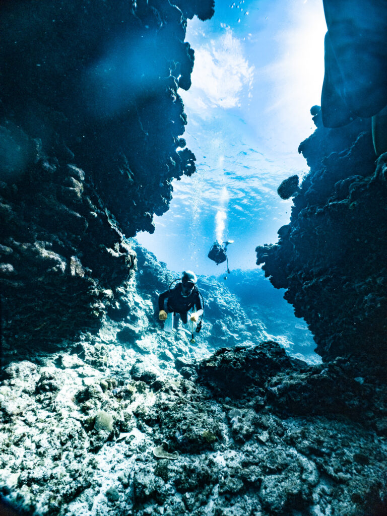 地形ダイビングも経験