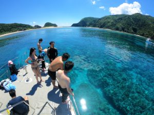 海の綺麗さにびっくり